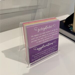 Inspirational Scripture Card Set with Acrylic Stand